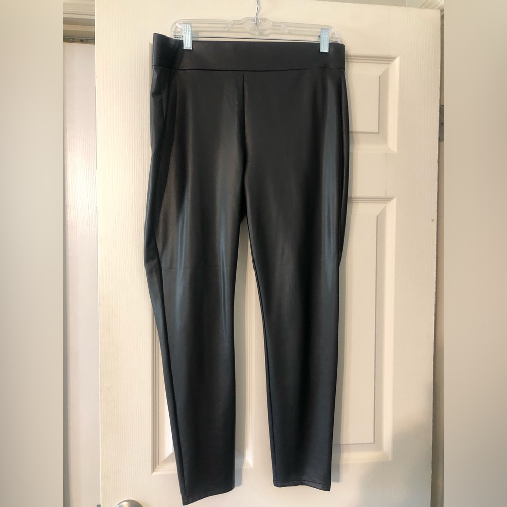 Loft Faux Leather Leggings size Large NWT